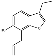 6-Benzofuranol,3-ethyl-7-(2-propenyl)-(9CI) Struktur
