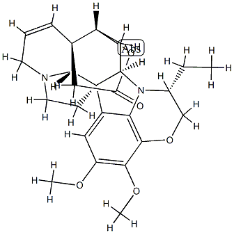 6,7-ジデヒドロ-22α-エチル-15,16-ジメトキシオブスクリネルバン-21-オン 化学構造式