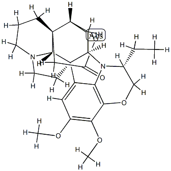 22α-エチル-15,16-ジメトキシオブスクリネルバン-21-オン 化学構造式