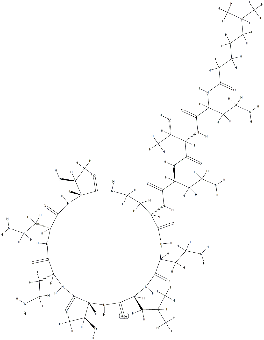 Polymikin E2, 7-L-treonin Structure