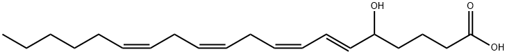 (±)-5-HETE,  (±)-(6E,8Z,11Z,14Z)-5-Hydroxyeicosatetraenoic  acid  solution Struktur