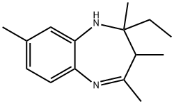 1H-1,5-Benzodiazepine,2-ethyl-2,3-dihydro-2,3,4,8-tetramethyl-(9CI) Struktur