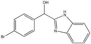 α-(4-ブロモフェニル)-1H-ベンゾイミダゾール-2-メタノール 化学構造式