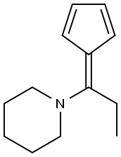 Piperidine, 1-1-(2,4-cyclopentadien-1-ylidene)propyl- Structure
