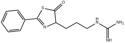arginine-2-phenyl-5-thiazolone Struktur