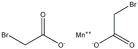 Bis(2-bromoacetic acid)manganese(II) salt Struktur
