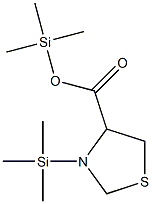 3-(トリメチルシリル)-4-チアゾリジンカルボン酸トリメチルシリル 化学構造式