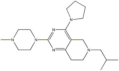 9-(4-methylpiperazin-1-yl)-4-(2-methylpropyl)-7-pyrrolidin-1-yl-4,8,10 -triazabicyclo[4.4.0]deca-7,9,11-triene 结构式
