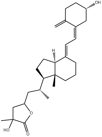 (5Z,7E)-3β,23,25-トリヒドロキシ-9,10-セココレスタ-5,7,10(19)-トリエン-26-酸γ-ラクトン 化学構造式