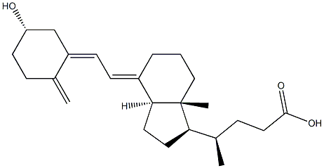 (5Z,7E)-3β-Hydroxy-9,10-secochola-5,7,10(19)-trien-24-oic acid Structure