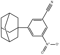 3-ニトロ-5-(トリシクロ[3.3.1.13,7]デカン-1-イル)ベンゾニトリル 化学構造式