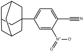 2-ニトロ-4-(トリシクロ[3.3.1.13,7]デカン-1-イル)ベンゾニトリル 化学構造式