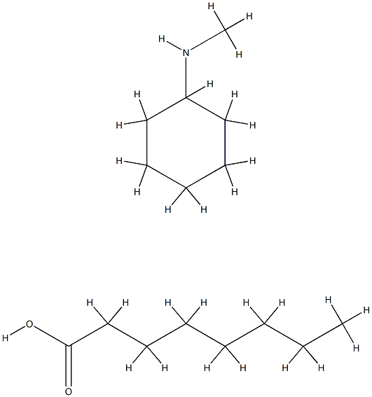 octanoic acid, compound with N-methylcyclohexylamine (1:1) 结构式