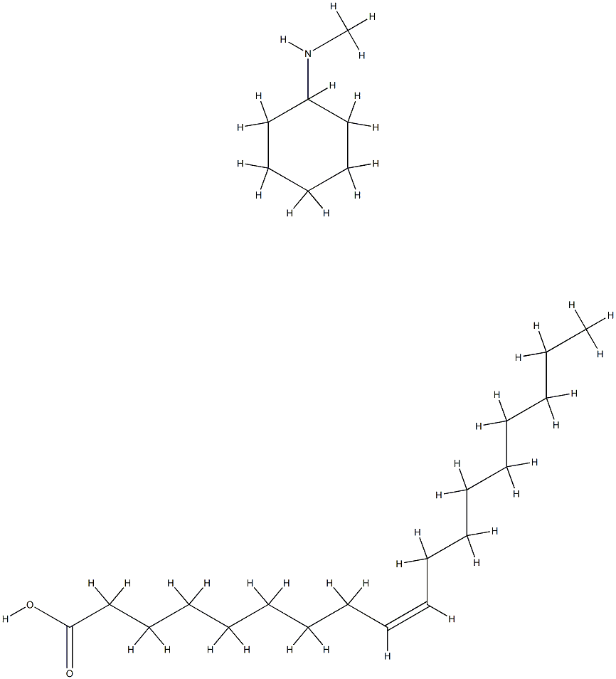 (Z)-9-オクタデセン酸・N-メチルシクロヘキサンアミン 化学構造式