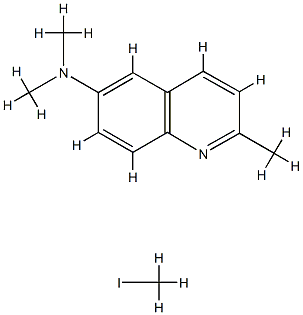 N,N,2-トリメチル-6-キノリンアミン・ヨードメタン 化学構造式