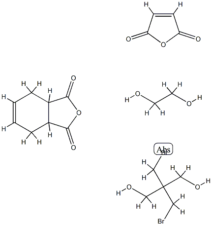 1,3-Isobenzofurandione, 3a,4,7,7a-tetrahydro-, polymer with 2,2-bis(bromomethyl)-1,3-propanediol, 1,2-ethanediol and 2,5-furandione, brominated Struktur
