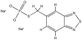 ホスホロチオ酸S-[(2,1,3-ベンゾチアジアゾール-SIV-5-イル)メチル]O,O-ジナトリウム 化学構造式