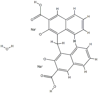 PAMOIC ACID, DISODIUM SALT MONOHYDRATE, 98, 71607-30-2, 结构式