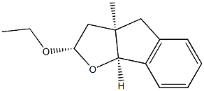 2H-Indeno[1,2-b]furan,2-ethoxy-3,3a,4,8b-tetrahydro-3a-methyl-,(2R,3aS,8bR)-rel-(9CI) 结构式