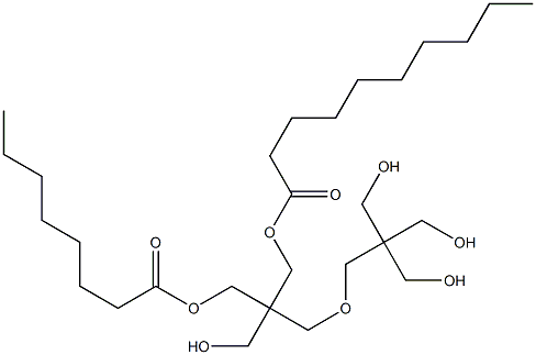Decanoic acid, mixed esters with dipentaerythritol and octanoic acid Struktur