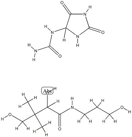 2,4-dihydroxy-N-(3-hydroxypropyl)-3,3-dimethyl-butanamide: (2,5-dioxoi midazolidin-4-yl)urea 化学構造式