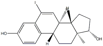 6-iodo-1,3,5(10),6-tetraene-3,17 beta-diol Struktur
