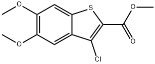Methyl 3-chloro-5,6-dimethoxybenzo[b]thiophene-2-carboxylate Struktur