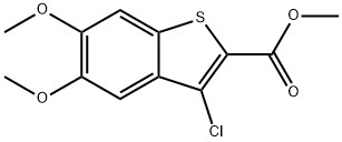 Methyl 3-chloro-5,6-dimethoxybenzo[b]thiophene-2-carboxylate 结构式