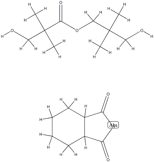 Propanoic acid, 3-hydroxy-2,2-dimethyl-, 3-hydroxy-2,2-dimethylpropyl ester, polymer with hexahydro-1,3-isobenzofurandione Structure