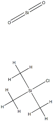 Silane, chlorotrimethyl-, hydrolysis products with silica Struktur