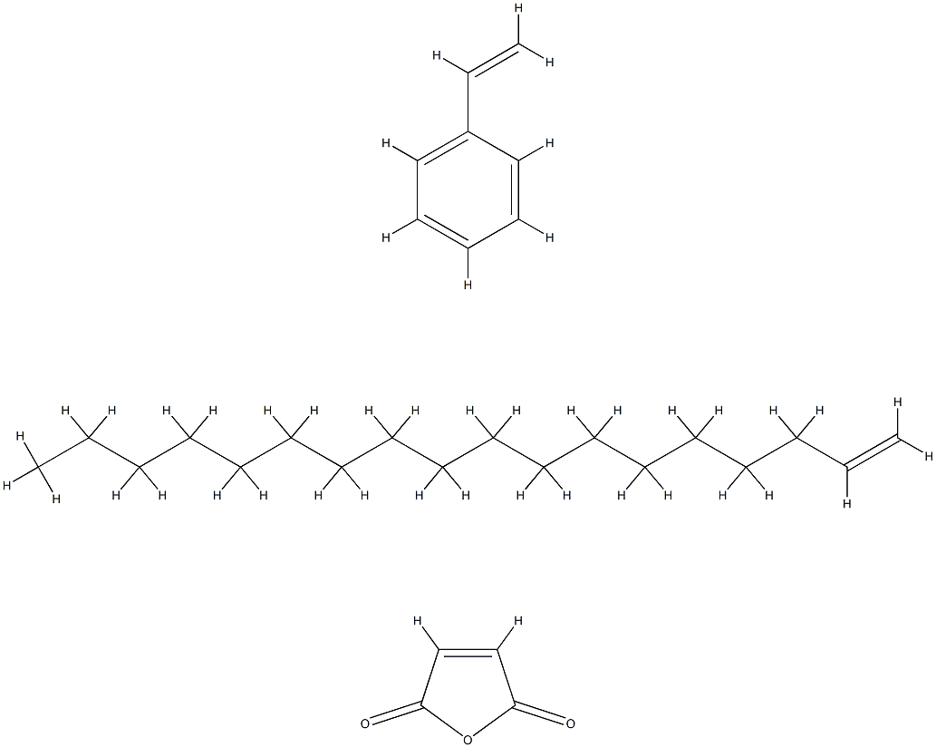 2,5-Furandione, polymer with ethenylbenzene and 1-octadecene Struktur