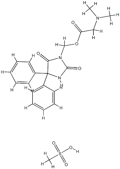 3-hydroxymethylphenytoin N,N-dimethylglycine ester Structure
