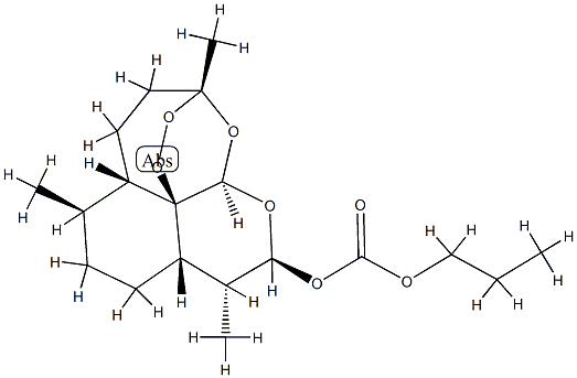 alpha-propoxycarbonyldihydroartemisine Struktur