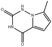 Pyrrolo[2,1-f][1,2,4]triazine-2,4(1H,3H)-dione, 7-methyl- (9CI) 化学構造式