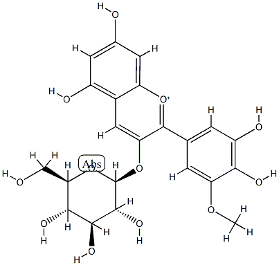 矮牵牛素-3-O-葡萄糖 结构式