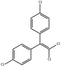 2,2-ビス(4-クロロフェニル)-1,1-ジクロロエチレン 化学構造式