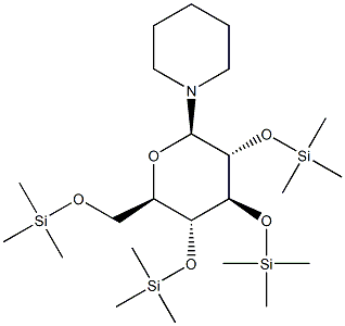 1-[2-O,3-O,4-O,6-O-Tetrakis(trimethylsilyl)-β-D-glucopyranosyl]piperidine Struktur