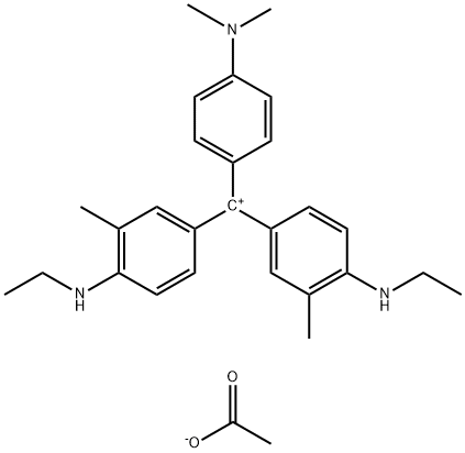 Methylium, 4-(dimethylamino)phenylbis4-(ethylamino)-3-methylphenyl-, acetate Structure