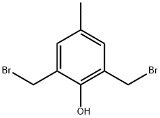 2,6-ビス(ブロモメチル)-4-メチルフェノール 化学構造式