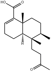 (4aR)-3,4,4a,5,6,7,8,8a-オクタヒドロ-5,6α,8aα-トリメチル-5β-(3-オキソブチル)-1-ナフトエ酸 化学構造式