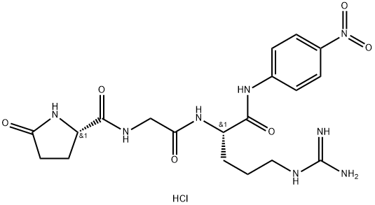 PGLU-GLY-ARG P-NITROANILIDE HYDROCHLORID Structure