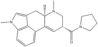 1-[(9,10-Didehydro-1,6-dimethylergolin-8β-yl)carbonyl]pyrrolidine Structure