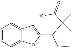 α,α-Dimethyl-β-ethyl-2-benzofuranpropionic acid Struktur