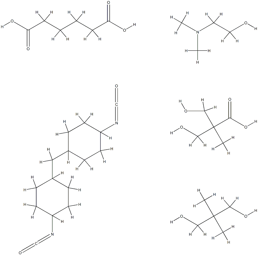 Hexanedioic acid, polymer with 2,2-dimethyl-1,3-propanediol, 3-hydroxy-2-(hydroxymethyl)-2-methylpropanoic acid and 1,1'-methylenebis[4-isocyanatocyclohexane], compd. with 2-(dimethylamino)ethanol|
