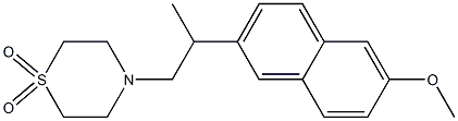((Dioxo-1,1 thiamorpholinyl-4)-2 methyl-1 ethyl)-2 methoxy-6 naphtalen e [French]|