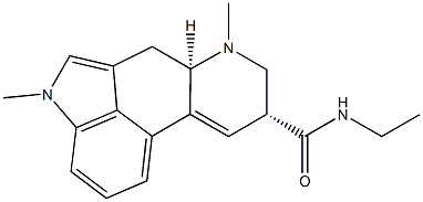 9,10-Didehydro-1,6-dimethyl-N-ethylergoline-8β-carboxamide Struktur