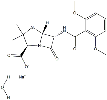 甲氧苯青霉素,7246-14-2,结构式