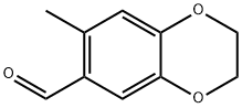 7-メチル-2,3-ジヒドロ-1,4-ベンゾジオキシン-6-カルブアルデヒド 化学構造式