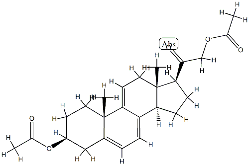 [2-[(3S,10S,13R,14R,17S)-3-acetyloxy-10,13-dimethyl-2,3,4,12,14,15,16, 17-octahydro-1H-cyclopenta[a]phenanthren-17-yl]-2-oxo-ethyl] acetate Struktur