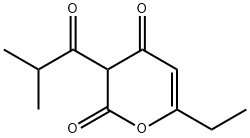 4-Heptenoicacid,5-hydroxy-2-isobutyryl-3-oxo-,delta-lactone(5CI) Struktur